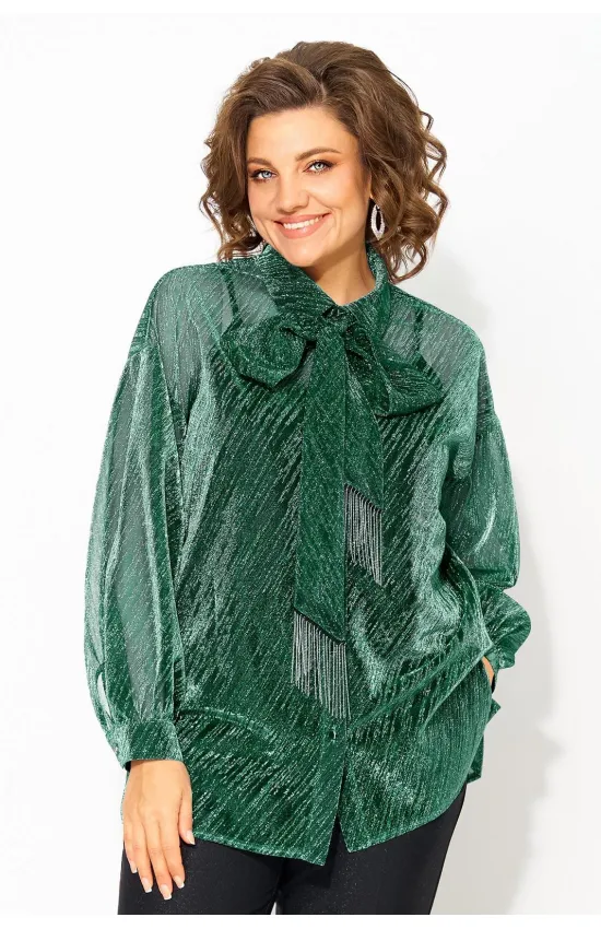 Блузка Лилиана 1496 изумруд