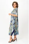 Платье Michel Chic 2168 голубой + цветы