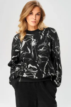 Кофта Laikony L-104 серо-черный