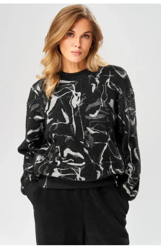 Кофта Laikony L-104 серо-черный