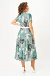 Платье Swallow 843.6 мятный/принт «тропические листья»