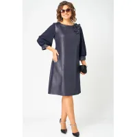 Платье Eva Grant 7310D синий баклажан
