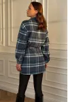 Кардиганы Dilanavip 2127 голубая клетка Кардиганы Dilanavip 2127 голубая клетка