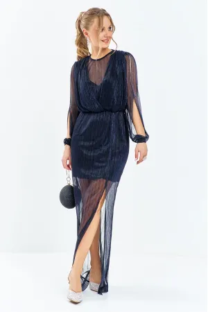 Платье Euromoda 665 синий