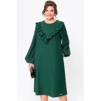 Платье Swallow 710 темный изумруд