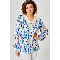 Блузка Svetlana Style 2304 голубой принт
