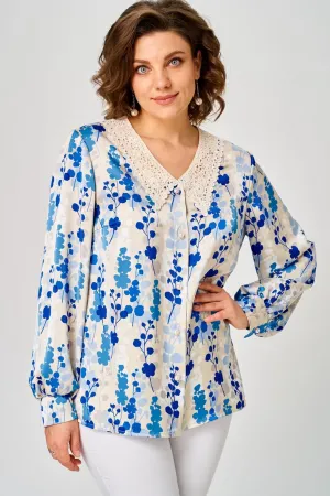 Блузка Svetlana Style 2304 голубой принт
