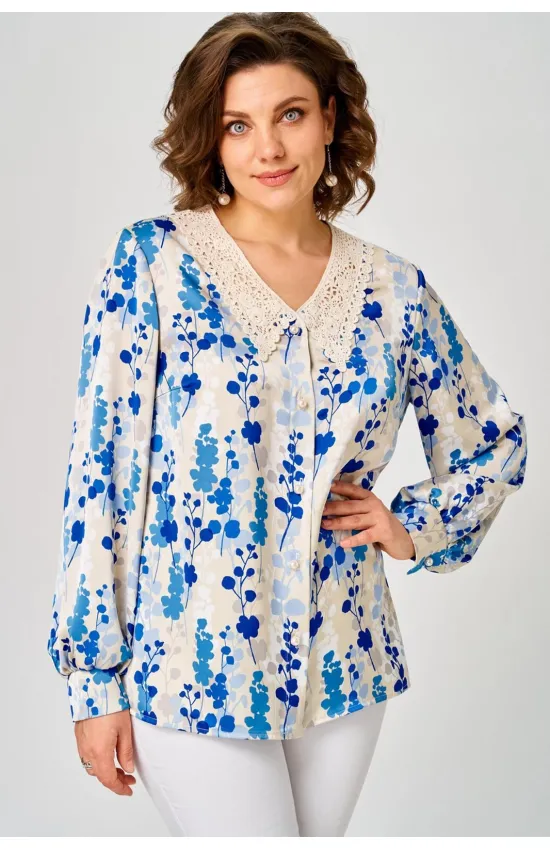 Блузка Svetlana Style 2304 голубой принт