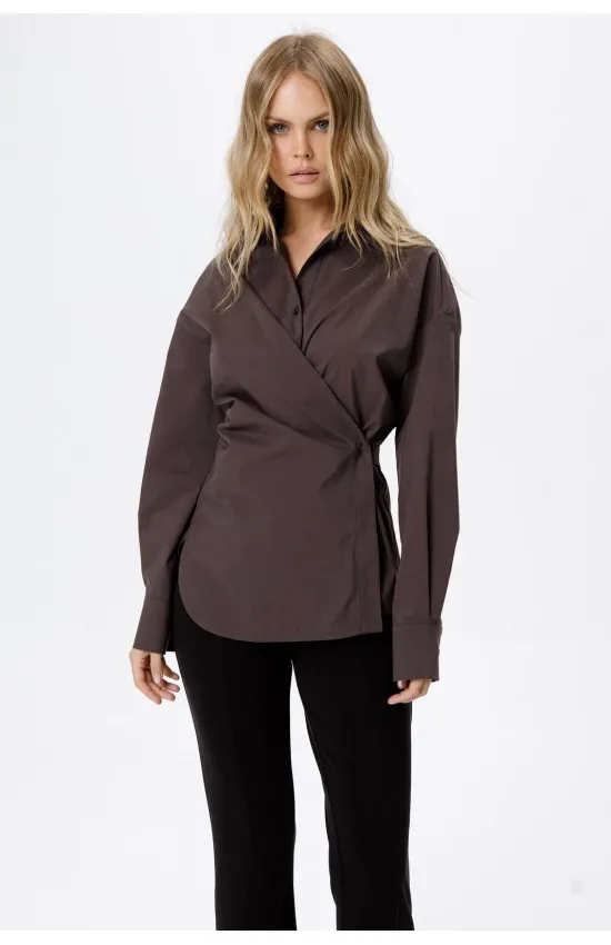 Рубашки Pirs 6208 серо-коричневый