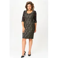 Платье Solomea Lux 944Б черный с золотистым
