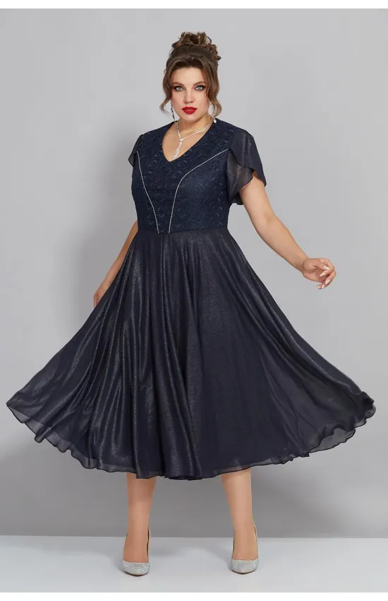 Платье Mira Fashion 5429 темно-синий