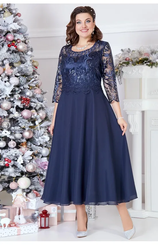Платье Mira Fashion 3978-7 синий