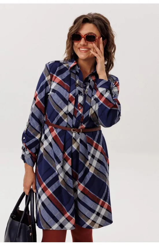 Платье Anelli 1769 Кобальтовый тартан