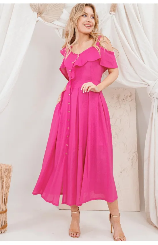 Платье Amori 9745 фуксия 170