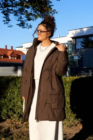 Пальто Beautiful & Free 8018 шоколад