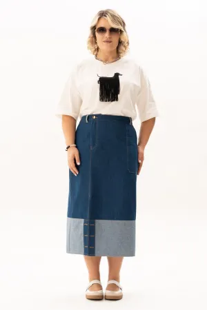 Юбка Algranda 4148-6 джинс