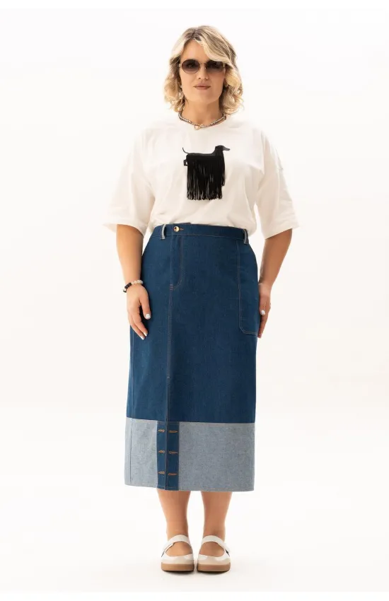 Юбка Algranda 4148-6 джинс