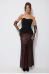 Юбка Люше 4257 коричневый
