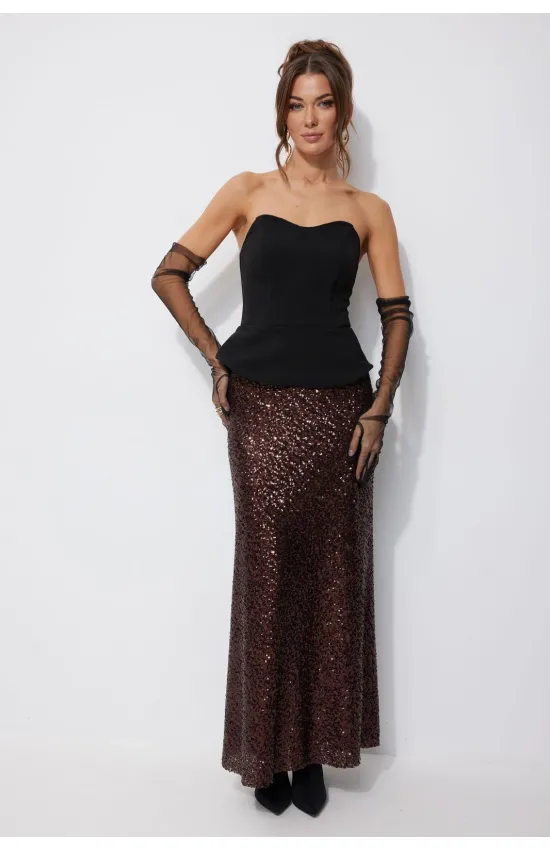 Юбка Люше 4257 коричневый