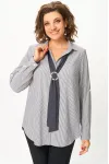 Блузка Дали 4611 серая полоска