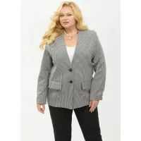 Пиджак Your Size 2265/170 Черно-белый в «гусиную лапку»