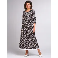 Платье Your Size 2252/164 Стрекозы на черном