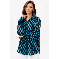 Блузка Vizavi 735 черно+голубой