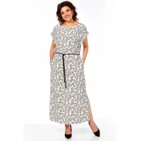 Платье Svt-Fashion 621 кремовые цветы