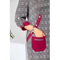 Платье Асолия 2695-1 серо-бордовый