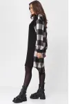 Платье Michel Chic 2159 чёрный + клетка Платье Michel Chic 2159 чёрный + клетка