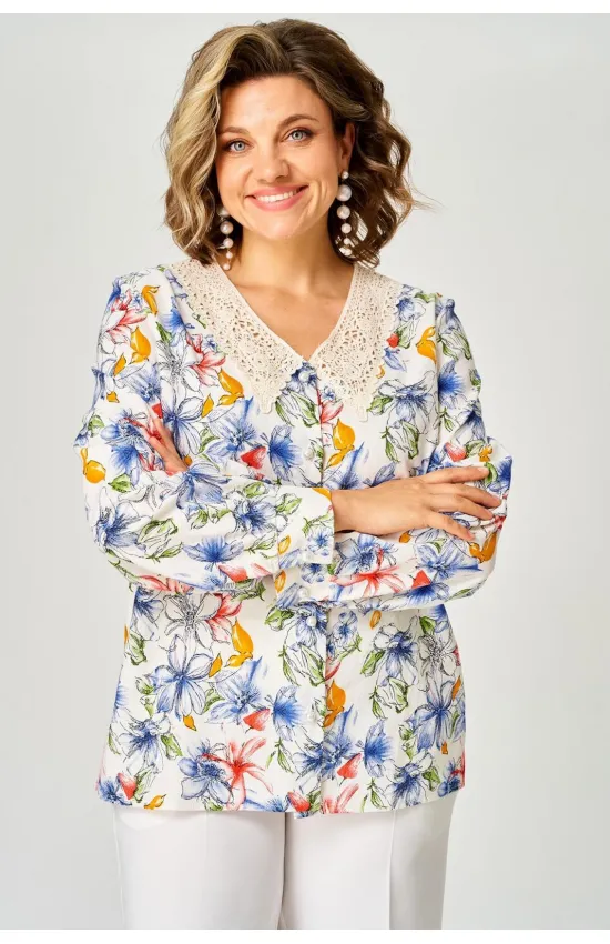 Блузка Svetlana Style 2304 белый принт