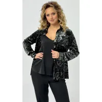 Блузка Condra Deluxe 16236 черно-серый