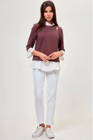 Блузка Anelli 604 коричневый