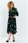 Платье Euromoda 633 черный+зеленый принт Платье Euromoda 633 черный+зеленый принт