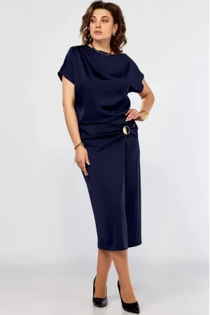 Платье Ольга Стиль С902 синий