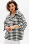 Блузка Michel Chic 788 бирюза+клетка