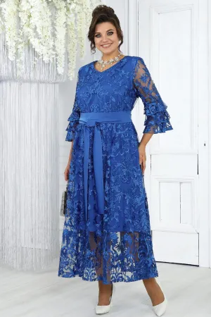 Платье Ninele 7436 Васильковый