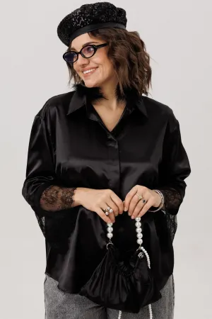 Блузка Anelli 1801 угольный шелк