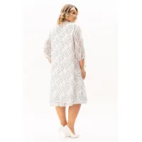 Платье Algranda 4146 Синий,Молочный