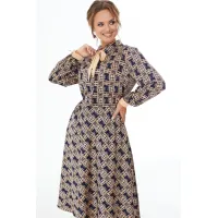 Платье Condra Deluxe 2402 синий-золотой