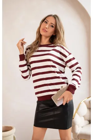 Кофта Nika.pl 0304701 Hajdan-47 Полоска бордо