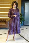Платье Alani 2380 бордо с напылением