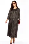 Платье Taita Plus 2526-3 т.шоколад + беж