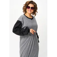 Платье Карина Делюкс М-1401 серый