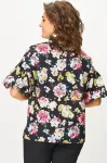 Блузка Svetlana Style 2130 черный+цветы