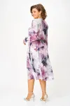 Платье Swallow 876.1 дымчато-лиловый, принт «цветы»