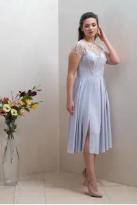 Платье Condra Deluxe 4297 Серый-молочный