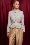 Пиджак Lokka 1766 бежево-голубой Пиджак Lokka 1766 бежево-голубой
