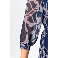 Платье Swallow 780 Синий, принт Ночной сад