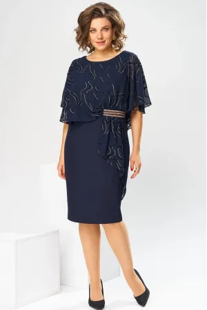 Платье Romanovich 1-2371 синий флок